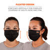 Skullerz By Ergodyne Black Pleated Face Cover Mask, PK12 8801